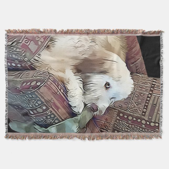 Cobertor Lance do whoodle do heARTdog de MALACHI (Frente)