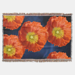Cobertor Laranja Brilhante Tangerina Paposa Flor Laranja Br