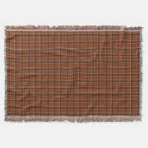 Laranja Ferrugem e Marrom Padrão Xadrez Tartan