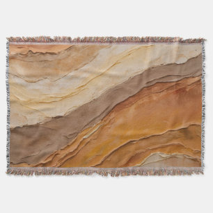 Cobertor Laranja Queimada Terracotta Abstrato