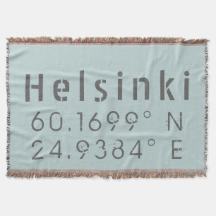 Cobertor Latitude Longitude de Helsinque