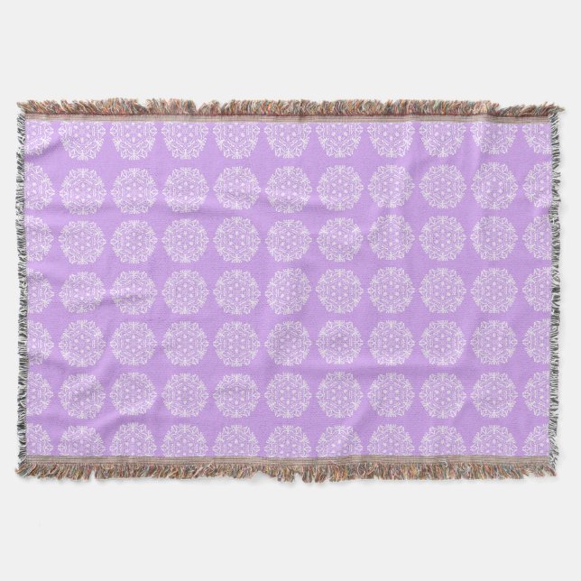 Cobertor Lavanda Mandala (Frente)