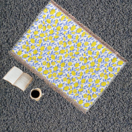 Cobertor Lemons Blue Mediterranean
