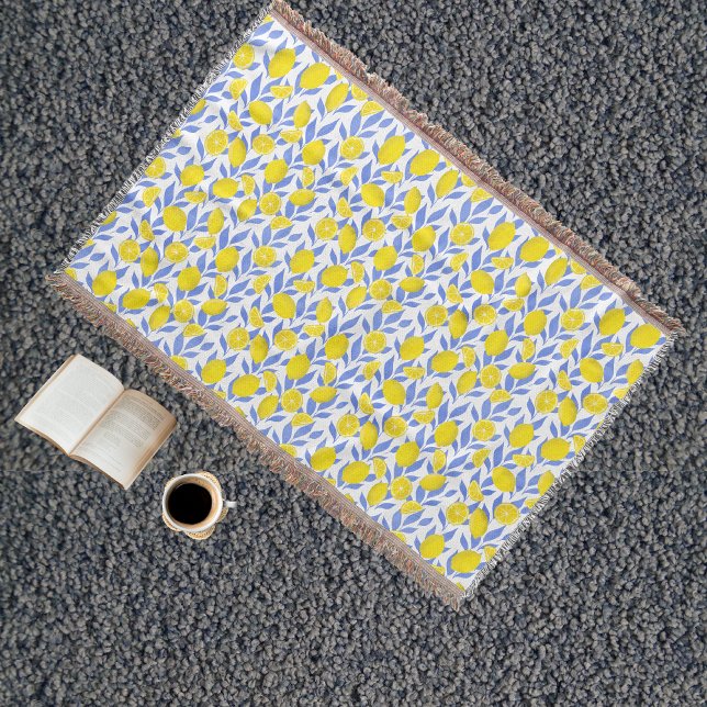 Cobertor Lemons Blue Mediterranean (Criador carregado)