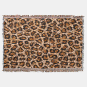 Cobertor Leopard Jaguar Cat Brown fur Pattern-24609
