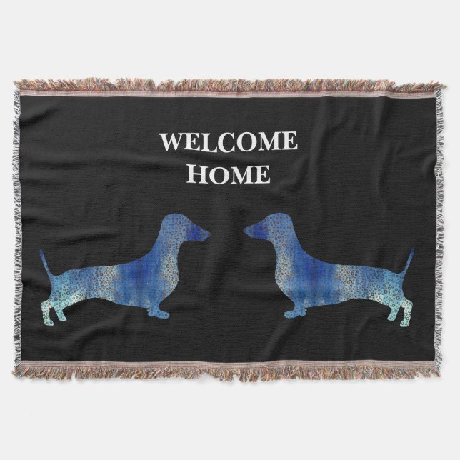 Cobertor Leopardo dachshund (Frente)