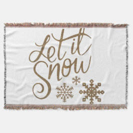Cobertor Let It Snow Sherpa Throw Blanket
