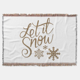 Cobertor Let It Snow Sherpa Throw Blanket