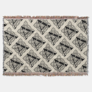 Cobertor Letra A Vintage Celtic Knot Monograma