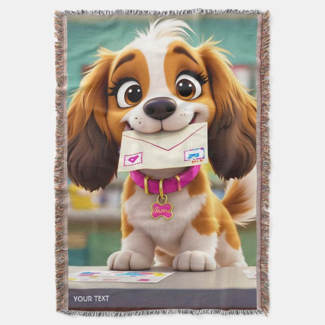 Cobertor Letra de Posto Fantasy Cute Dog (Frente Vertical)