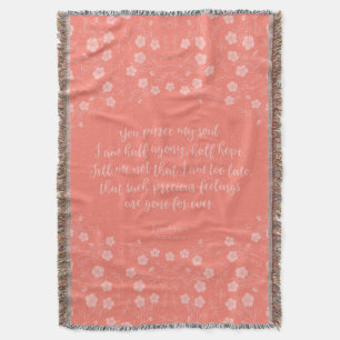 Cobertor Letra Floral Jane Austen Persuasion Love
