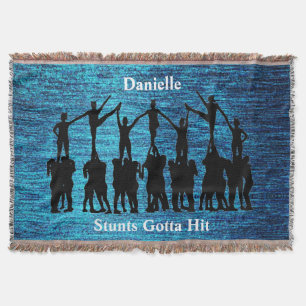 Cobertor Líder de Cheerhead "Stunts's got hit" - Azul met