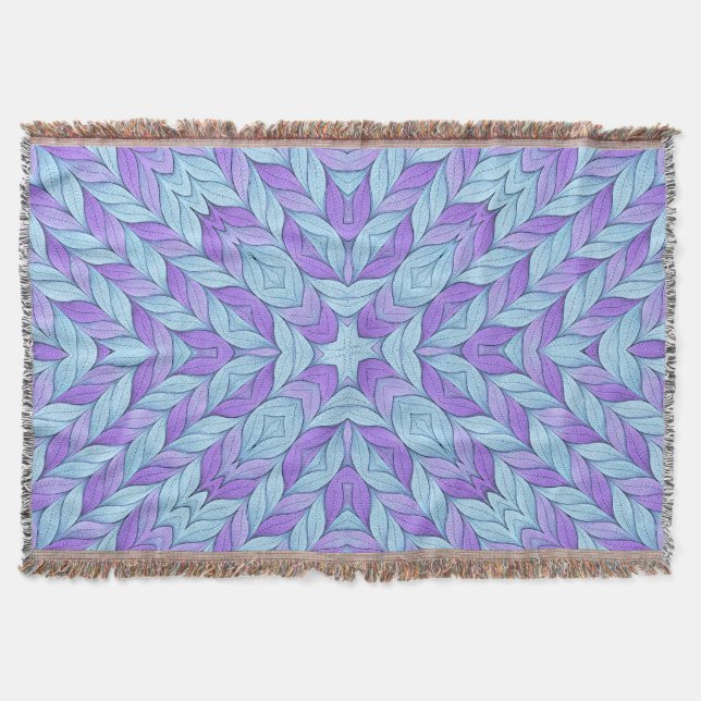 Cobertor Light Amethyst and Pale Aqua Pattern (Frente)