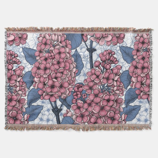 Cobertor Lilac em rosa e azul (Frente)