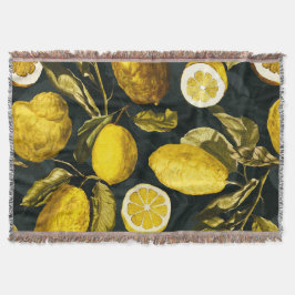 Cobertor Limão e Folha Padrão V
