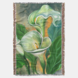 Cobertor Linda Calla Lily Flower Blanket Painting