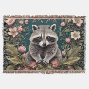 Cobertor Linda Racoon Pink Floral