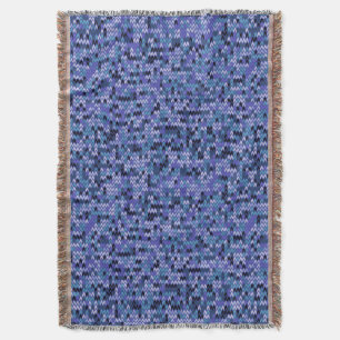 Cobertor Linda, tricotada, tricotada, azul e