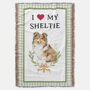 Cobertor Lindo Eu amo meu Sheltie