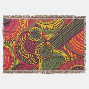 Cobertor Linhas Abstrato coloridas Cor-de-rosa Amarelo ve