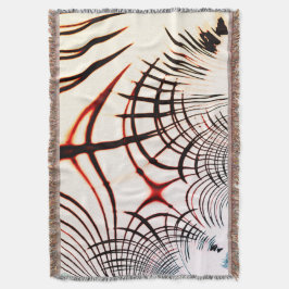 Cobertor Linhas cruzadas de cores variadas em fundo claro