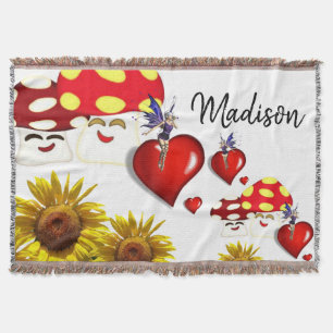 Cobertor Linho de girassol Lama de cogumelo