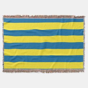 Cobertor Listras Azul e amarelo Personalizável