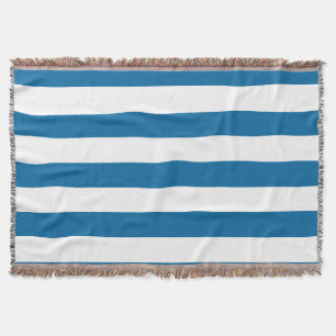 Cobertor Listras   Azul e branco   Personalizável  