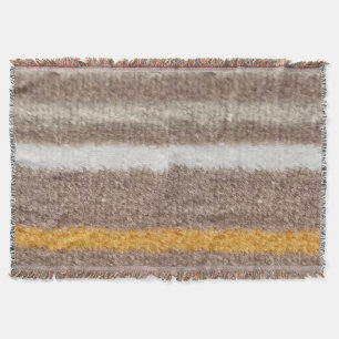 Cobertor Listras brancas, de cor castanha, amarela