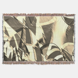 Cobertor Listras de bege em alguma imagem marrom e difusa