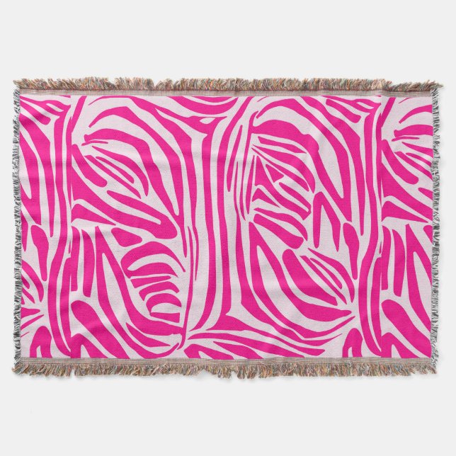 Cobertor Listras de zebra rosa (Frente)