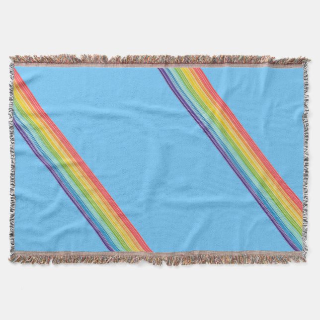 Cobertor Listras do arco-íris diagonais (Frente)