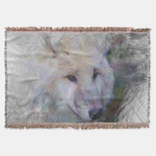 Cobertor lobo artístico (Frente)