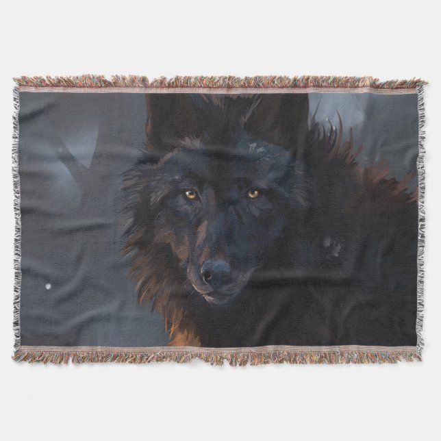 Cobertor lobo negro (Frente)