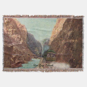 Cobertor Locomotiva Vintage em Royal Gorge Throw Blanket