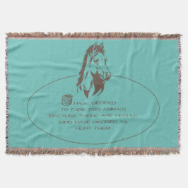 Cobertor Logotipo de cuidado com animais - Lançar em branco