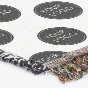 Cobertor Logotipo Padrão da empresa Beige corporativa