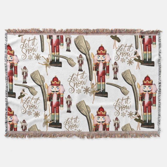 Cobertor Loucos Nozes Ballerina Script de Natal (Frente)