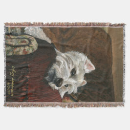 Cobertor Lounging Westie em Sofa