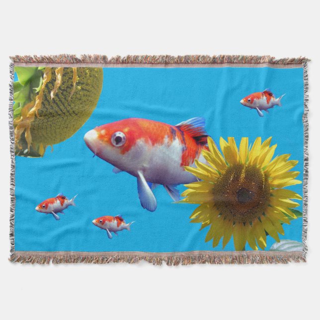 Cobertor Love Goldfish Throw Blanket (Frente)