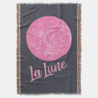 Lua rosa-branca Ilustração francesa La Lune Blue