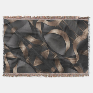 Cobertor Luxo Masculino Moderno com Fluxo de Bronze