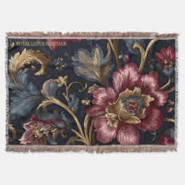 Cobertor Luxury Indian Floral Blanket Vintage Royal