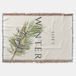 Cobertor Luz de inverno suave com ramificação de pinheiro