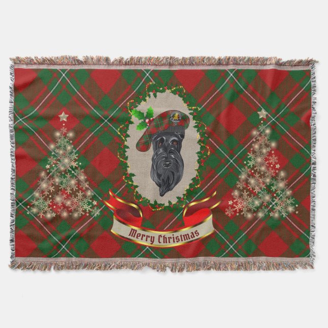 Cobertor MacGregor Scottie Dog Natal (Frente)