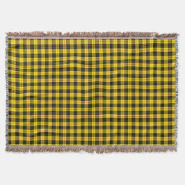 Cobertor MacLeod Clan Yellow e Black Scottish Tartan