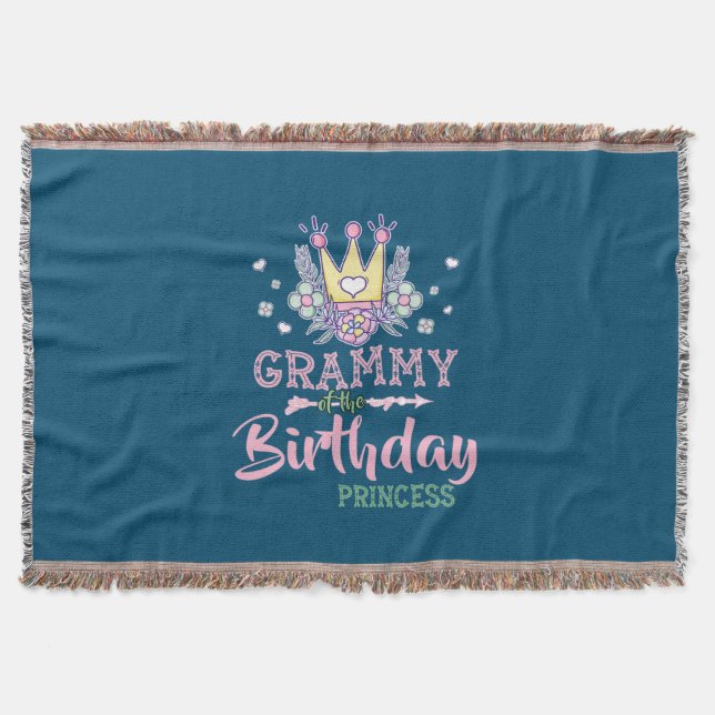 Cobertor Madre Art | Grammy Da Princesa De Aniversário Xmas (Frente)