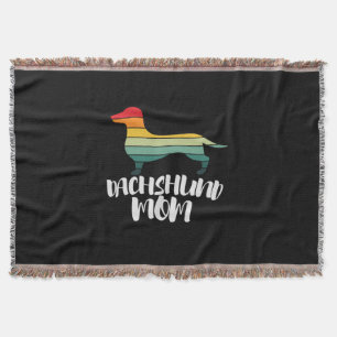 Cobertor Mãe Arte Vintage Dachshund Mamãe