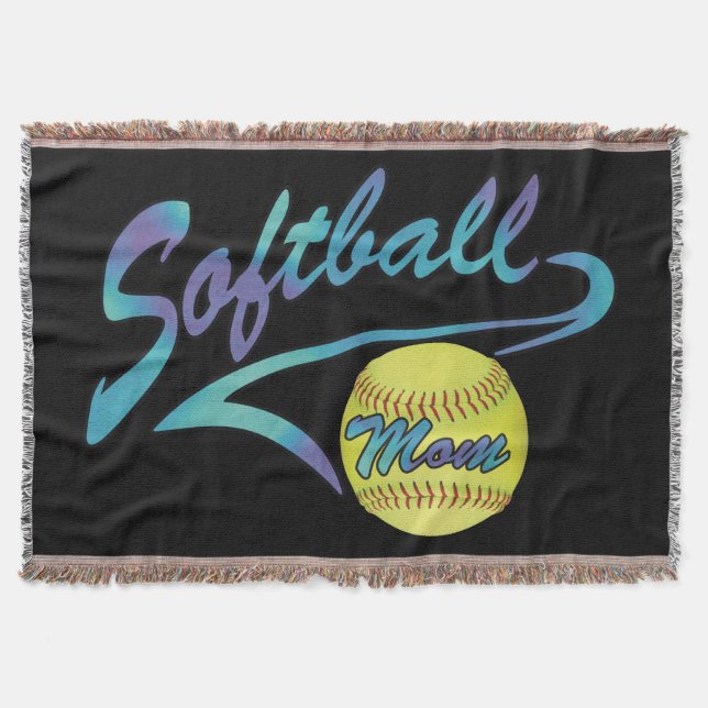 Cobertor Mãe de Softball Fastpitch Cauda Atlética (Frente)