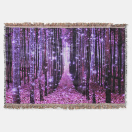 Cobertor Mágica Floresta Roxo Rosa